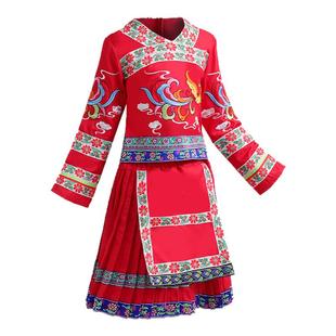 56个畲族少数民族服装儿童女童男童苗族彝族土家族冬演出服装羌族