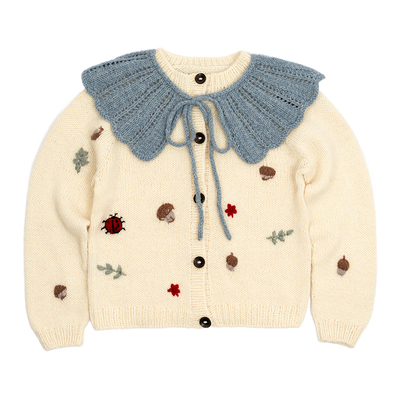 儿童开衫材料包100%细羊毛