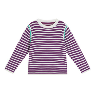 布丁哈鲁童装薄款毛衣针织衫秋冬季2026新款洋气儿童条纹秋装上衣