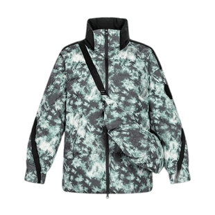 艾莱依设计感小众新款大鹅羽绒服女短款撞色流行运动休闲冬季外套