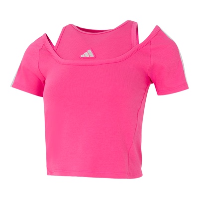 阿迪达斯女装短袖T恤26夏季新款运动服跑步健身训练半袖KR7607