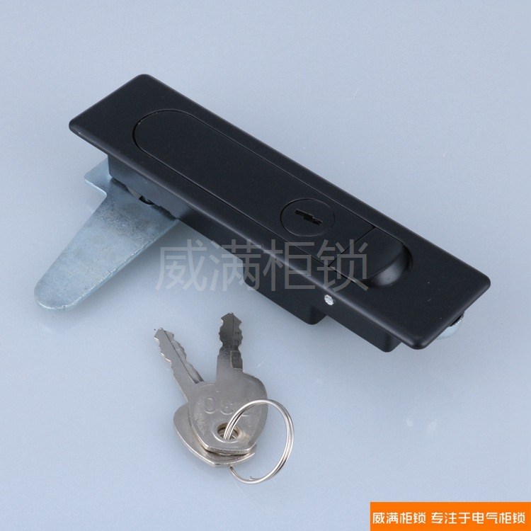 威满柜锁MS730亚黑锁控制柜MS504-1/716-1/平面按钮式配电箱门锁