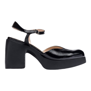 WONDERS西班牙原产进口后空圆头包头粗跟水台超轻舒适女凉鞋