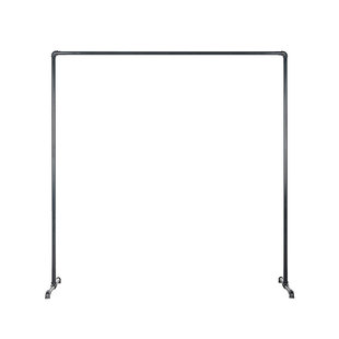 服装展示架黑色龙门架落地水管挂衣杆服装店衣服架落地单杠晾衣架