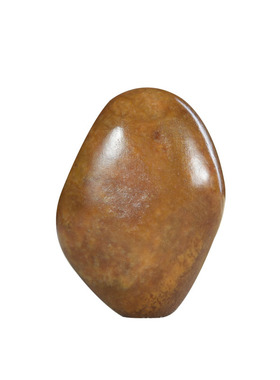 天然玉石和田玉籽料沁色手把件