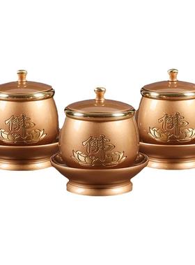 纯铜佛字招财进宝供水杯摆件包邮