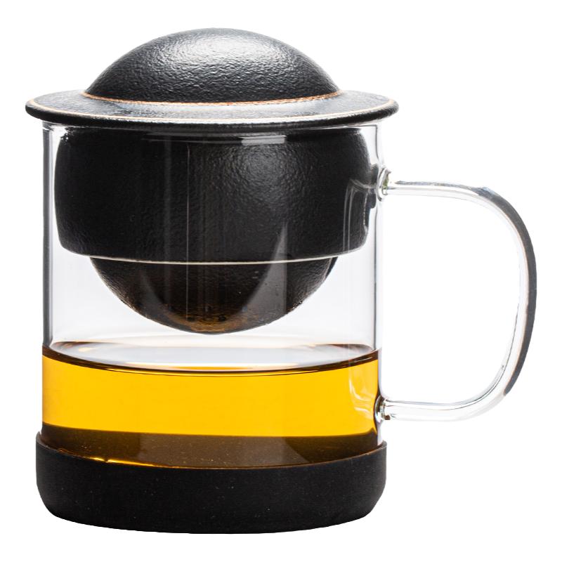 快客杯旅行茶水分离陶瓷带盖
