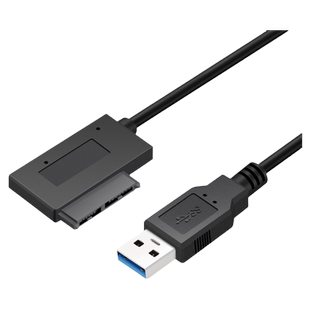 CY辰阳弯头 USB 3.0 Slimline SATA 7+6 易驱线 SATA笔记本光驱用