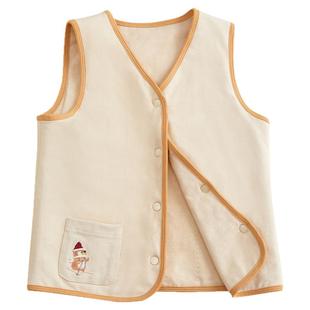 金三塔又轻又暖真丝夹棉保暖可爱纯色刺绣背心马甲男童女童秋冬新