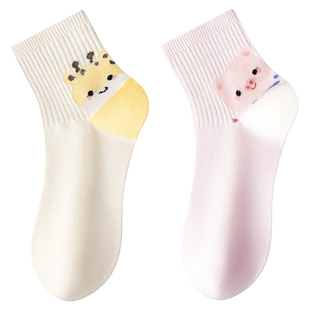 袜子女款纯棉短筒春夏季薄款防臭2026新款爆款夏天可爱潮女士短袜