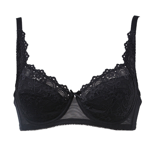 黛家经典常规款大码夏季薄款内衣收副乳舒适蕾丝文胸大红19-575I