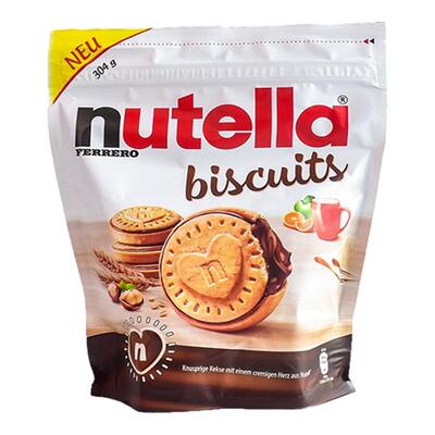 费列罗nutella能多益巧克力夹心饼干榛子可可酱意榛滋醇心饼袋装