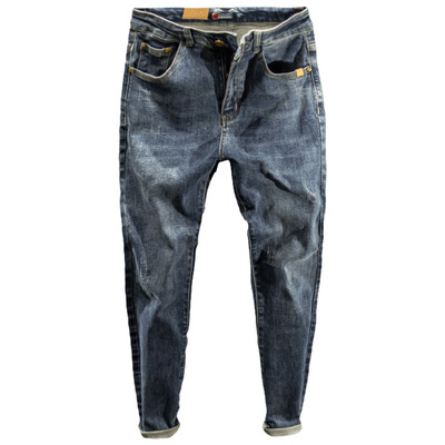 网红三古木棉高街百搭紧身牛仔裤