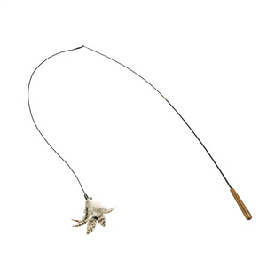 meowcard 伸缩钓鱼逗猫棒替换羽毛解压猫用品仿真昆虫小鸟猫玩具