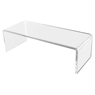 桌面U型形置物架化妆品增高隔板亚克力陈列展示架透明手办分层架高透明装饰品摆件陈列架书报架展示台U型架