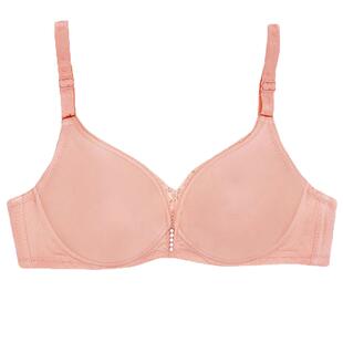 正品贵夫人文胸FA8361无钢圈纯色光面舒适睡眠内衣贵妇人中厚胸罩