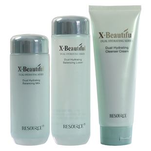 秀美资源化妆品双重保湿水乳套装面霜精华姿源护肤品专柜正品