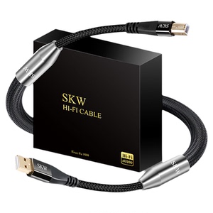 SKW旗舰USB-A转B音频线银DAC线