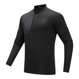 超级安踏长袖男春季保暖半拉链卫衣加绒长T跑步上衣152517422U