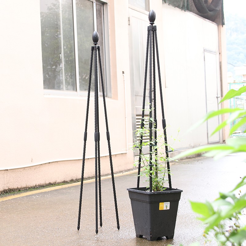 欧式简易飘香藤花支架植物月季爬藤架铁线莲户外固定攀爬杆支撑杆