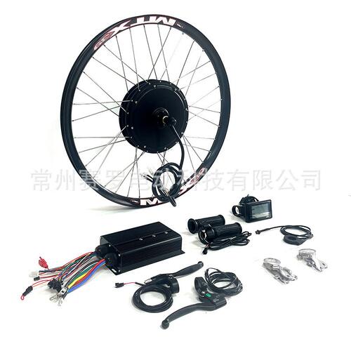 跨境供应 48V72V3000W不防水铝盒断电刹把仪表ebike kit轮毂电机