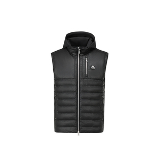 [新年限定]MOOSE KNUCKLES 男假两件拼接连帽鹅绒小剪刀羽绒马甲