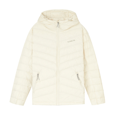 探路者短款防风女羽绒服