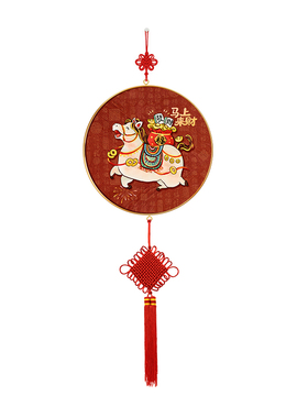 马上来财入户门吉祥挂件新中式马年挂饰高级感新年装饰品氛围布置