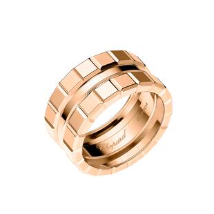 明星同款Chopard萧邦18K玫瑰金小冰块对戒戒指生日礼物送女友