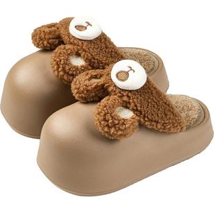 巴拉巴拉童鞋儿童秋冬包头棉拖鞋男女童鞋加绒家居鞋可爱毛绒动物