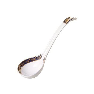 创意浮雕金骨瓷长柄天鹅大汤勺