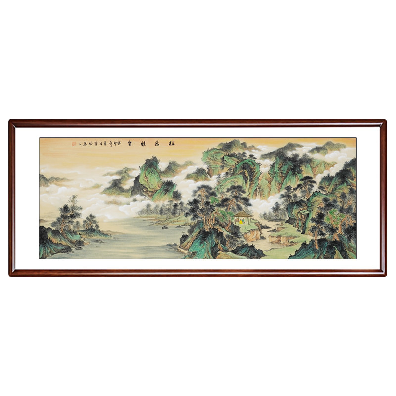 国画仿古山水画手绘风景画客厅挂画手写真迹办公室书房中式装饰画