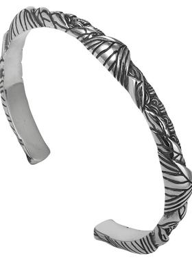 海盗船银饰手镯女复古简约高级感