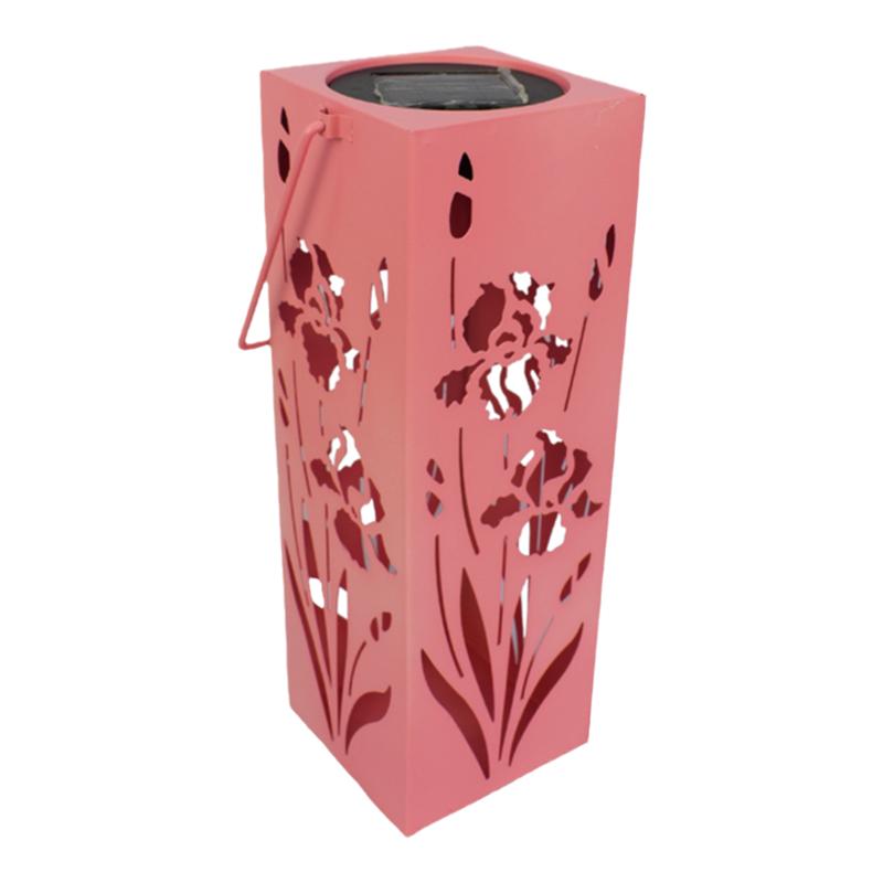 新款太阳能灯笼户外光影灯镂空铁艺庭院灯防水景观装饰方形摆件灯