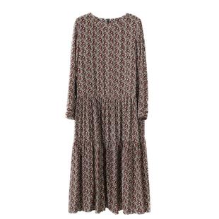 春秋显瘦藏肉连衣裙雪纺女碎花长裙胖妹mm加肥加大码220斤打底裙