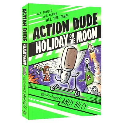 All Thrills All Action All the Time! Action Dude 动作小子2册 搞笑格子漫画 英雄冒险主题 英语课外读物 英文原版进口儿童图书