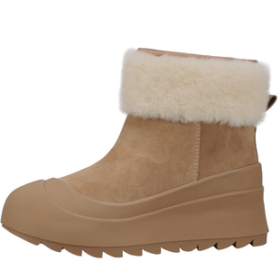 NOOWA设计师户外雪地靴女款冬季皮毛一体保暖厚底增高防滑短筒靴