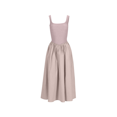 alex stevens粉色无袖背心连衣裙女夏季修身显瘦垂感a字吊带长裙