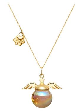 有你为伴宠物毛发纪念镀金吊坠女