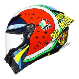 AGV碳纤维vr46西瓜披萨机车全盔