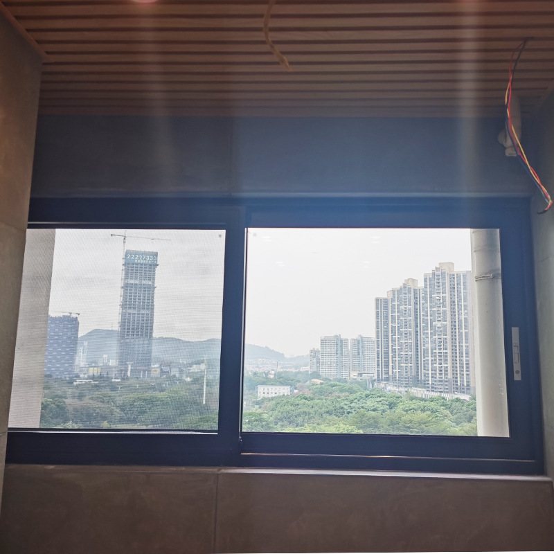 定制阳台铝合金平移窗客厅室内断桥铝推拉防盗厨房玻璃隔音落地窗