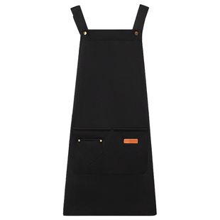 新款防水围裙定制logo印字餐饮专用防油奶茶咖啡店工作服围腰订制