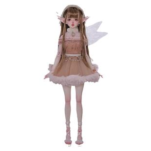 正版BJD4/四分娃娃Daphne达芙尼SD冬日精灵仙女裙发箍配饰Joybjd