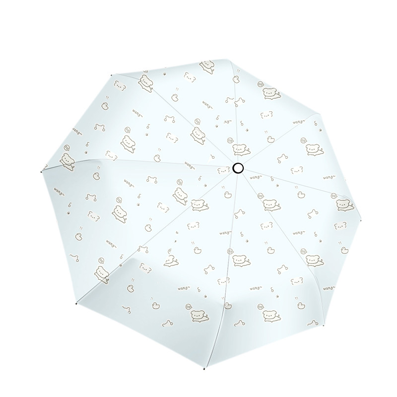 雨伞小清新黑胶晴雨两用全自动
