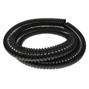黑色PU聚氨酯镀铜钢丝软管工业吸尘管伸缩波纹管印刷机耐高温风管