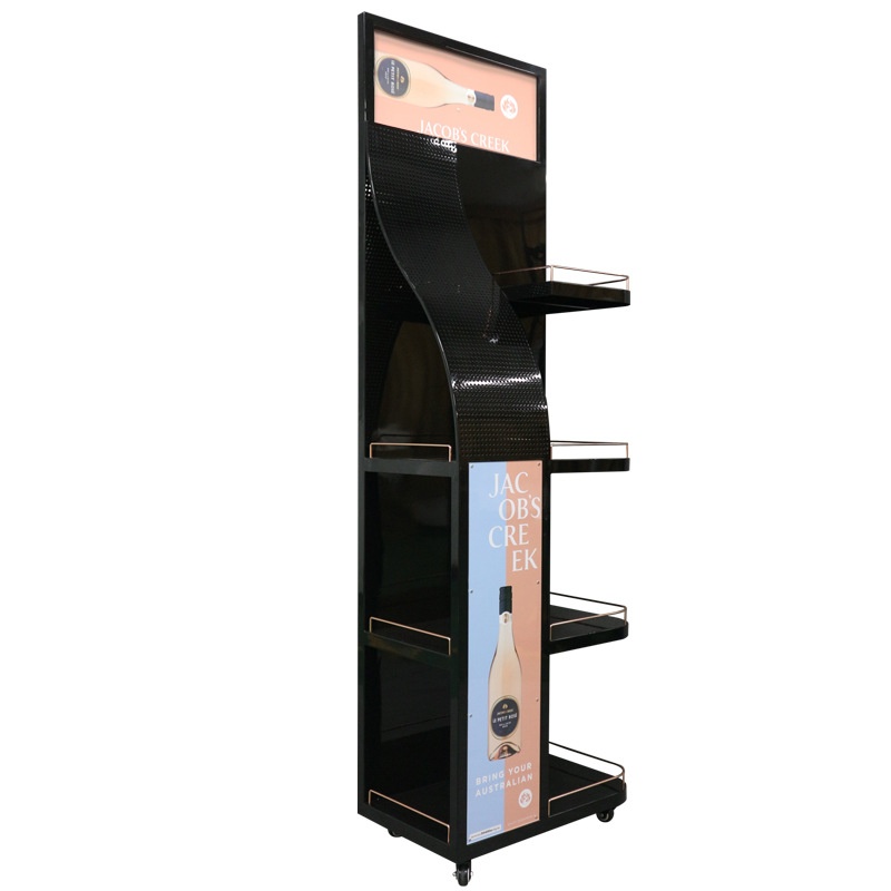 可定制酒水货架红酒展示架商场鸡尾酒展示架酒水促销台展示架工厂