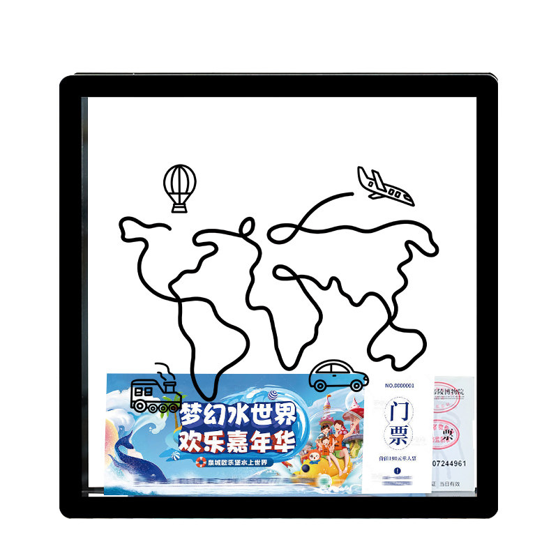亚克力旅游时光票根收纳展示相框