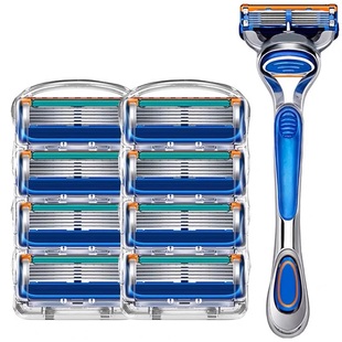 手动式刮胡刀老式胡须刀5层刀片2025新款男士剃须刀正品替换刀头