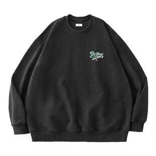 BENPANDA熊猫本 圆领印花卫衣男春秋季潮流套头帽衫潮牌百搭日系