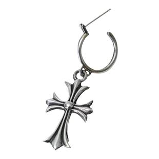 小鬼王琳凯同款925纯银大C吊坠耳环克罗十字架耳坠rapper耳饰耳钉